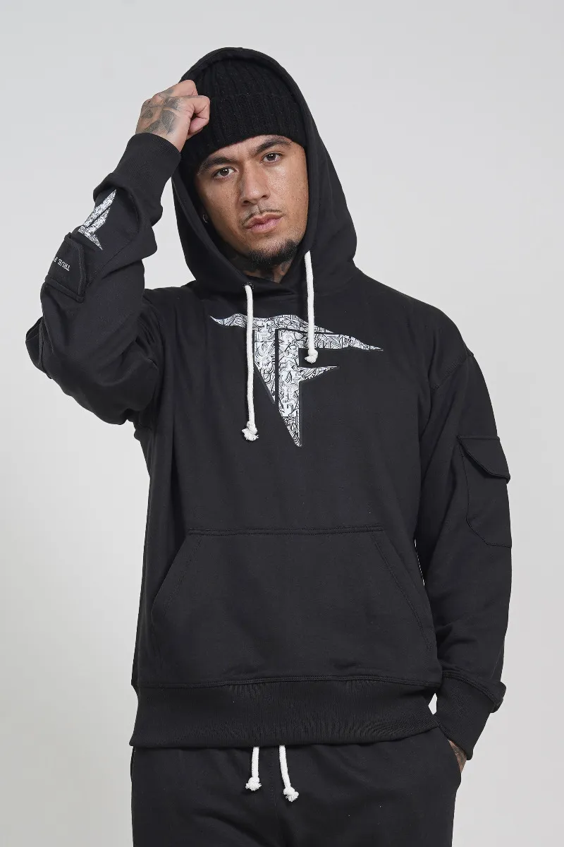 Black Cargo Hoodie