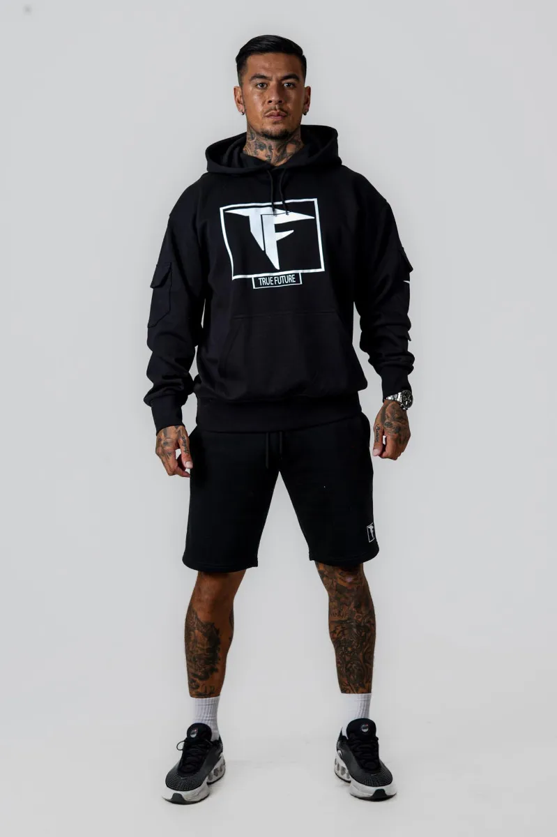 Black TF Box Hoodie