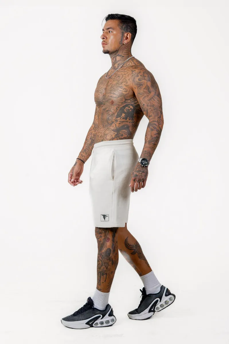 Cream Fleece Shorts