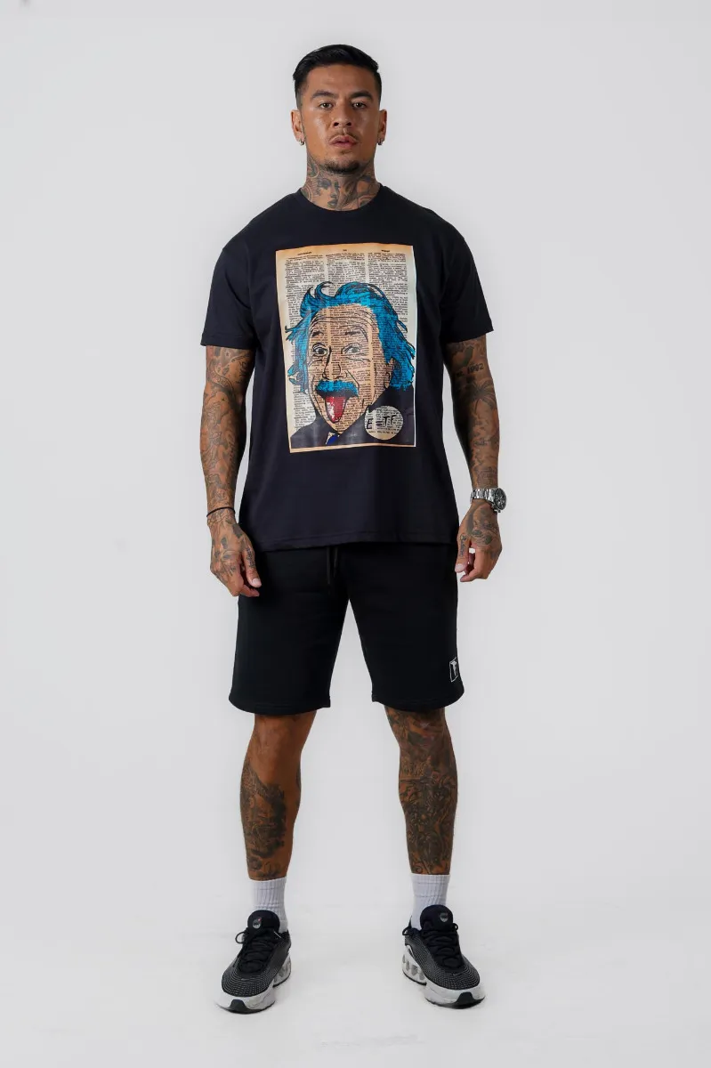 Black Einstein Oversized T-Shirt