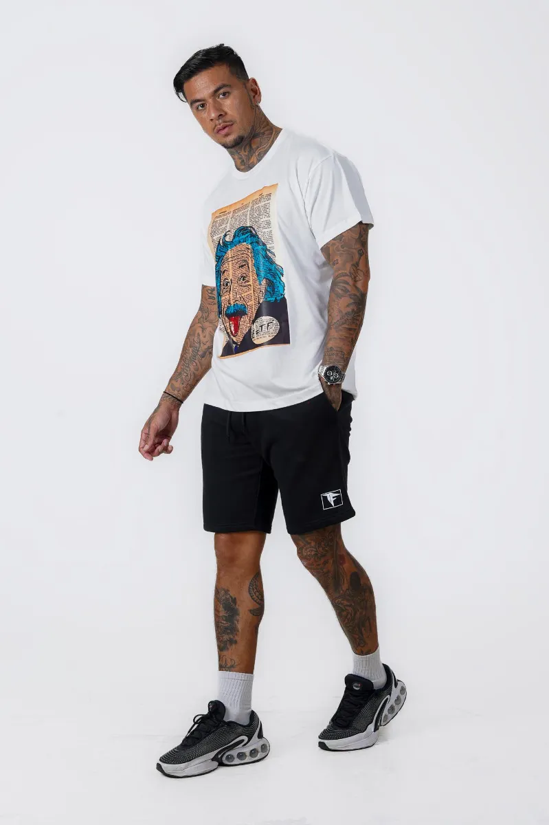 Men Einstein Oversized T-Shirt White