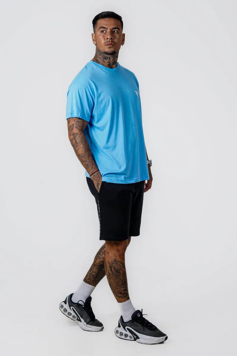 Baby Blue Japanese Writing Oversized T-Shirt