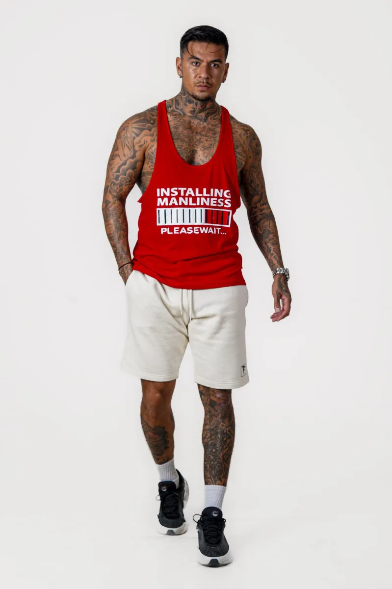 Men Man Up Classic Vest Red
