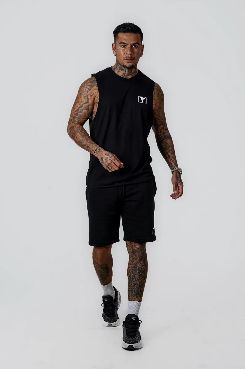 Men Sword Sleeveless T-Shirt Black