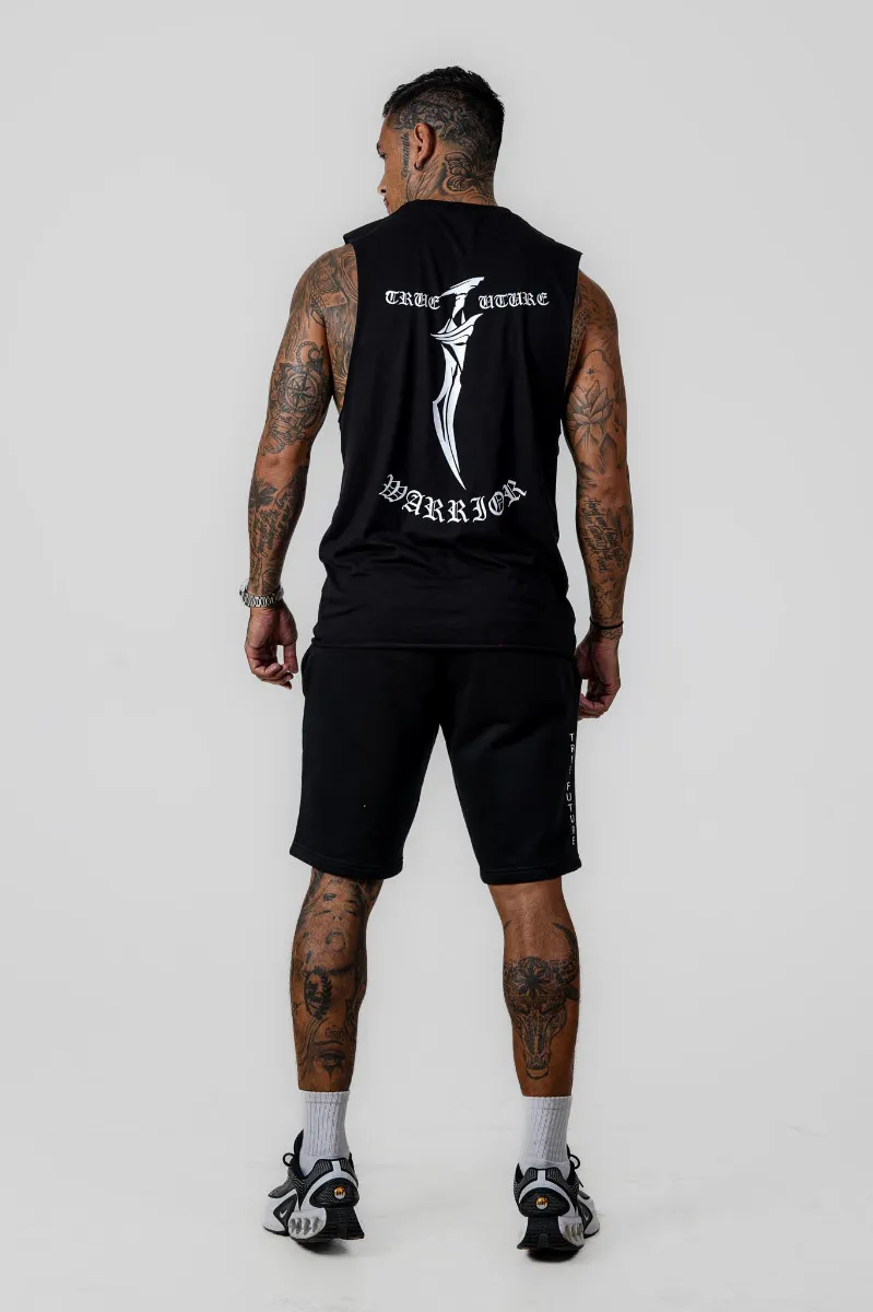 Men Sword Sleeveless T-Shirt Black