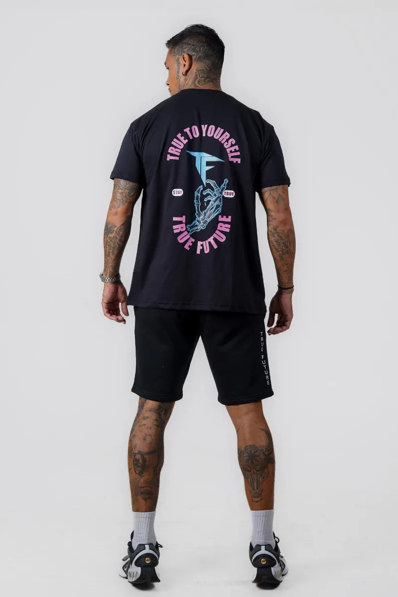 Black True To Yourself Oversized T-Shirt