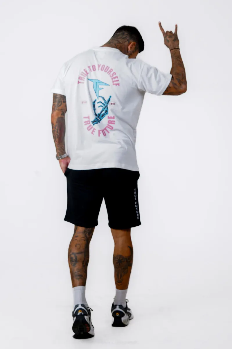 White True To Yourself Oversized T-Shirt