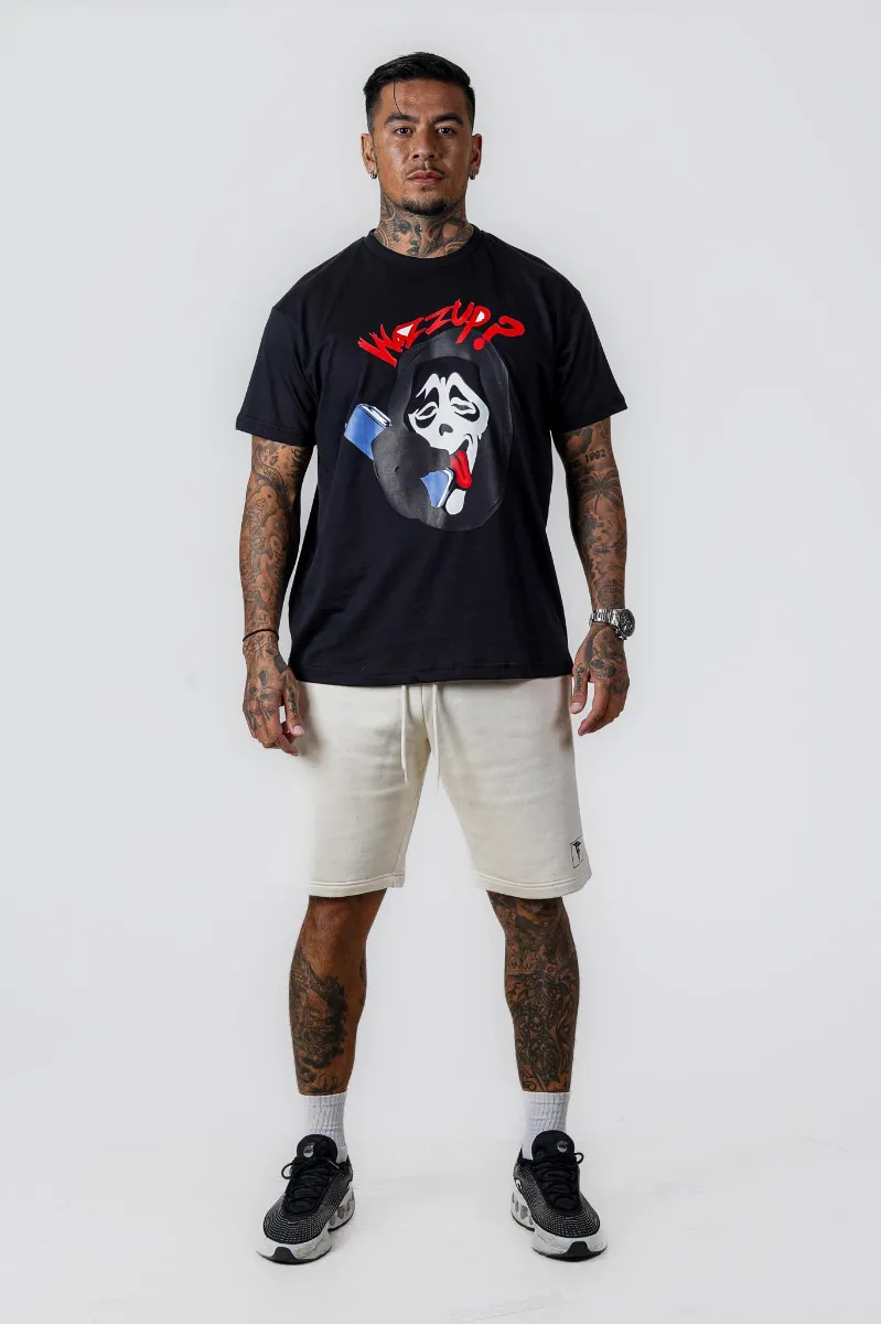 Black Wazzupp Oversized T-Shirt