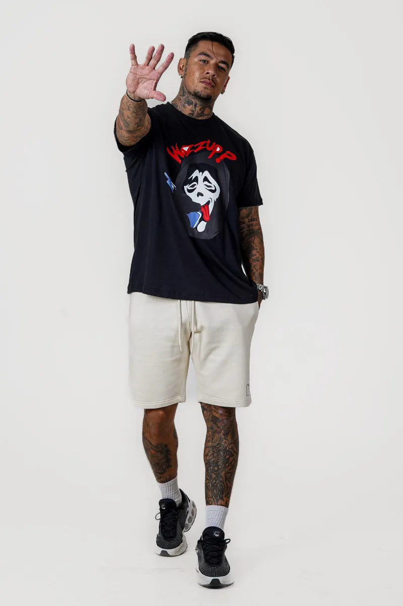 Black Wazzupp Oversized T-Shirt