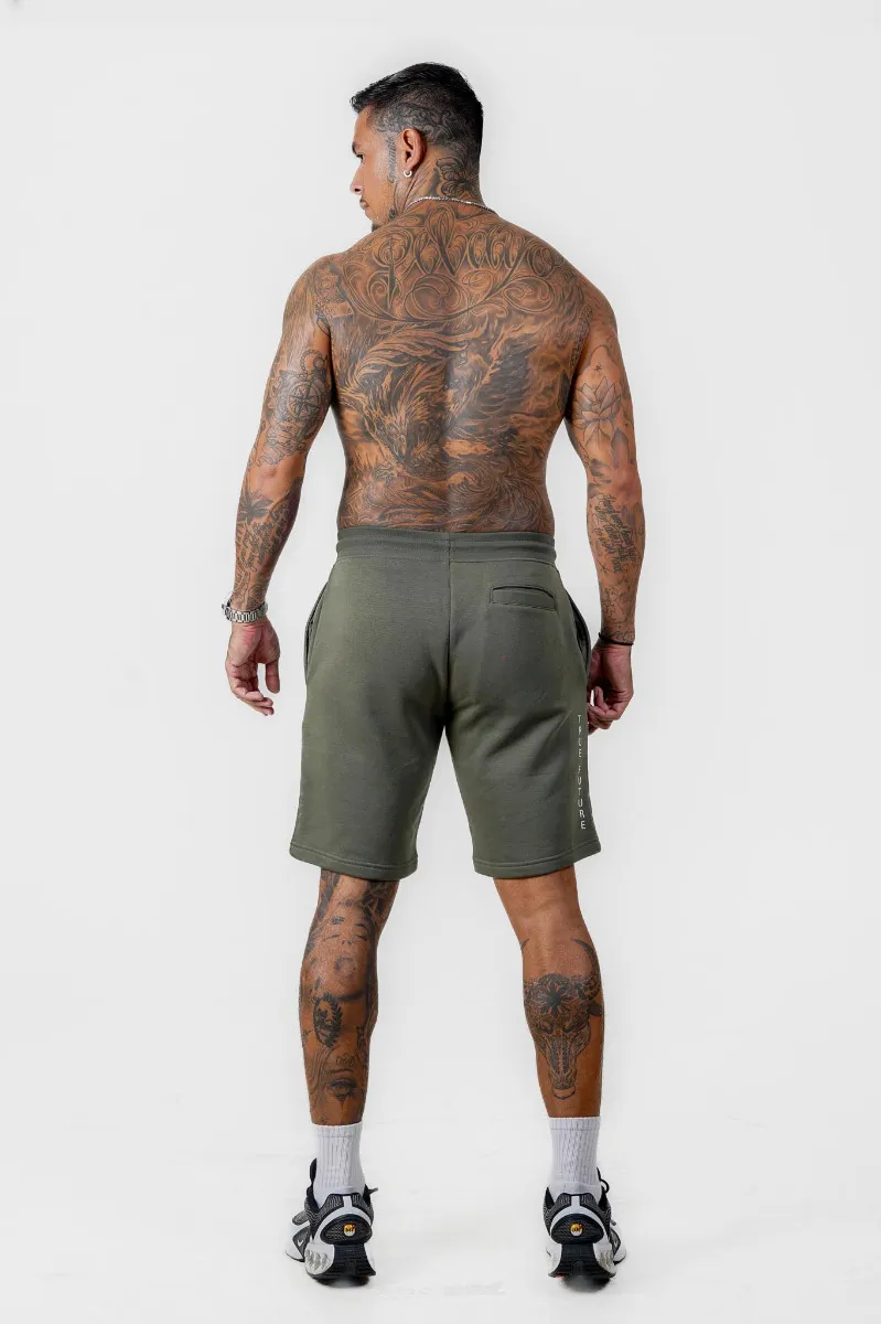 Olive Fleece Shorts