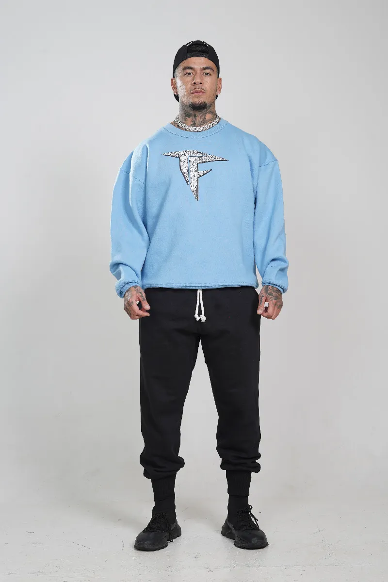 Blue Oversized Sweatshirt