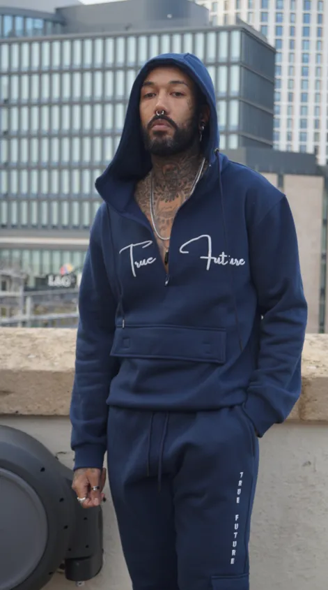 Navy Slick Signature Tracksuit